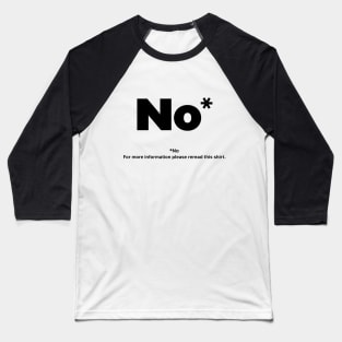 No* - Vintage - Cat Baseball T-Shirt